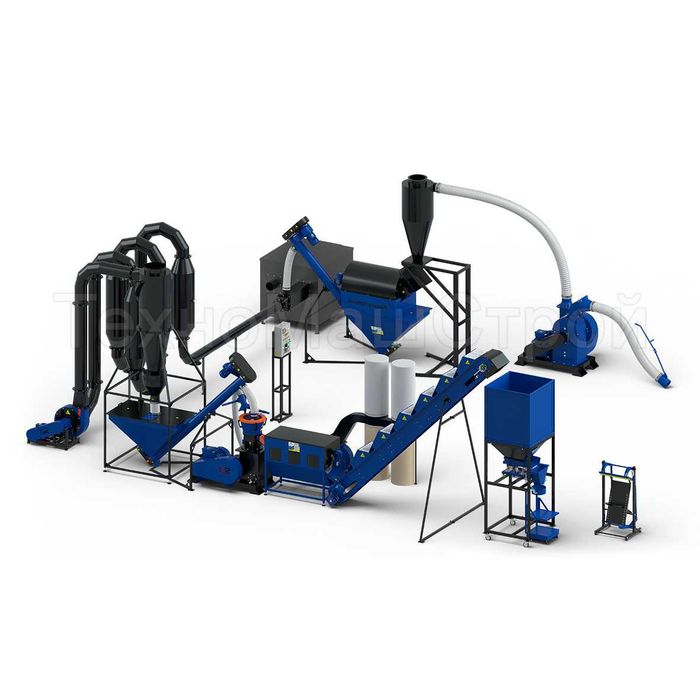 Лінія гранулювання Линия гранулирования пеллет Обладнання для пелет.