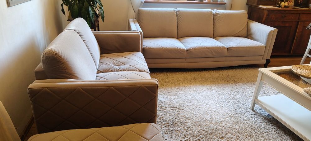 Wypoczynek LEVIANO SOFA 3 , 2 + Pufa