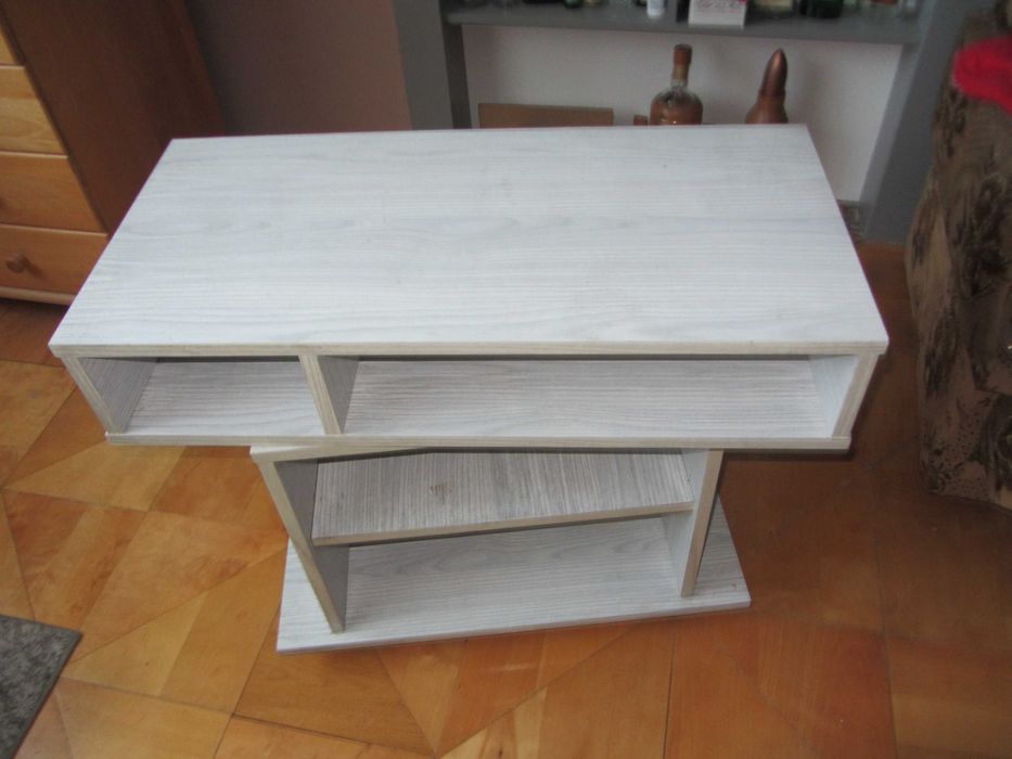 Stolik obrotowy pod multimedia JASNY SZARY