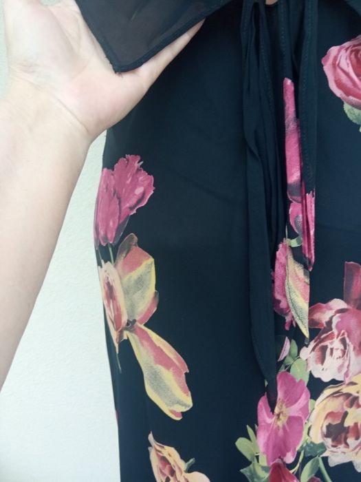 Cache sukienka maxi boho róże tulipany 120 cm pachy wesele wiskoza hit