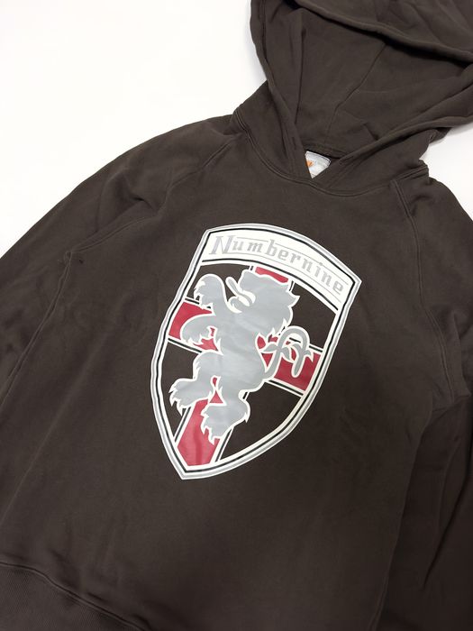 NUMBER NINE HOODIE худі number nine black brown кофта archive erd L