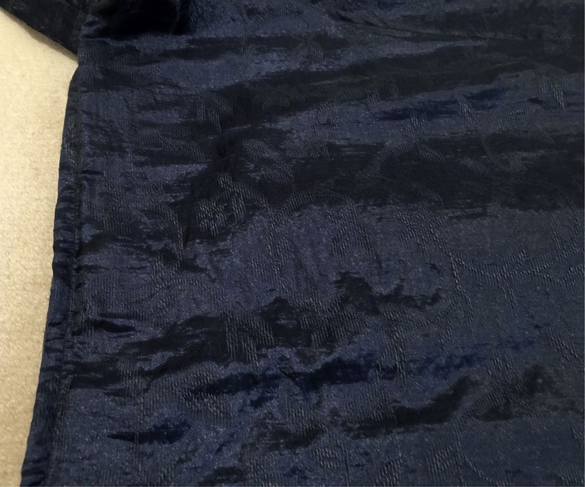 Saia comprida, bordada, azul escura, da Massimo Dutti