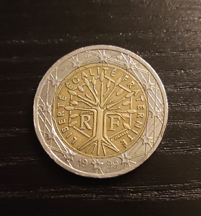 Moeda rara 2€ França 1999, 2001
