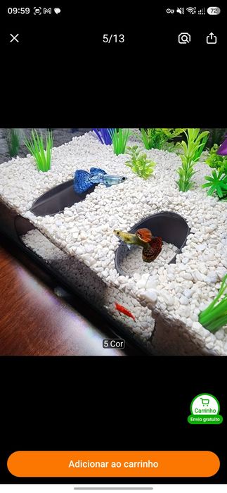 Túnel de decoração para aquario