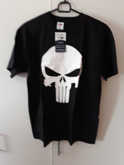 T shirt czarny z nadrukiem rozmiar M