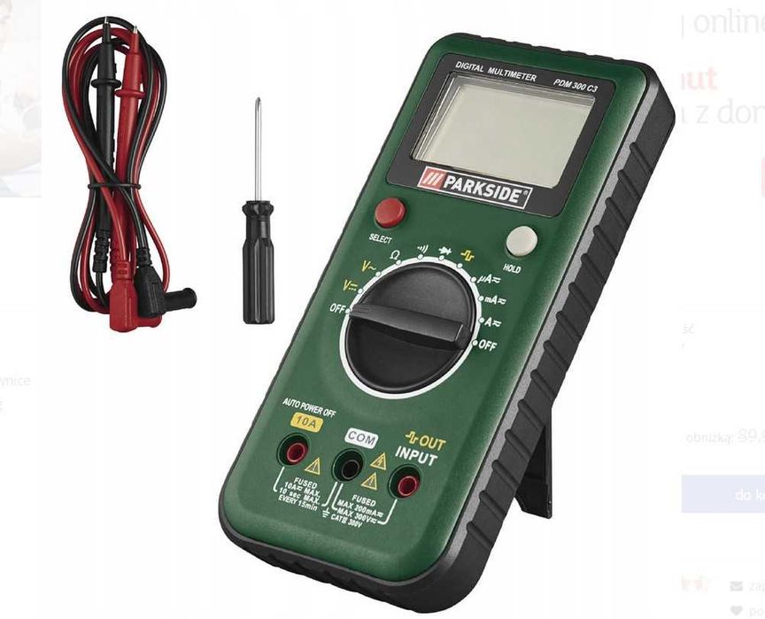 Miernk Multimetr Parkside PDM 300 C3
