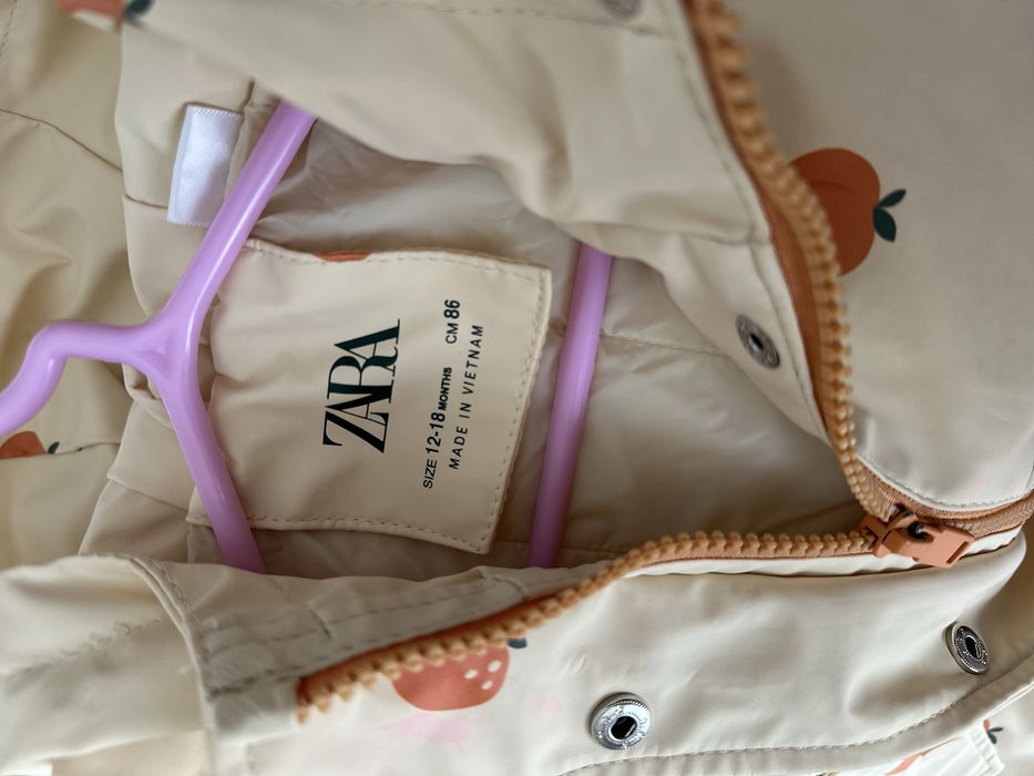 Утеплений дощовик zara на дівчинку