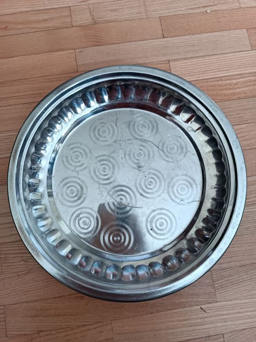 Srebrny talerzyk tacka 18 cm
