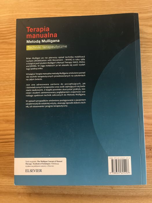 Terapia manualna Metodą Mulligana - książka wyd. 2017