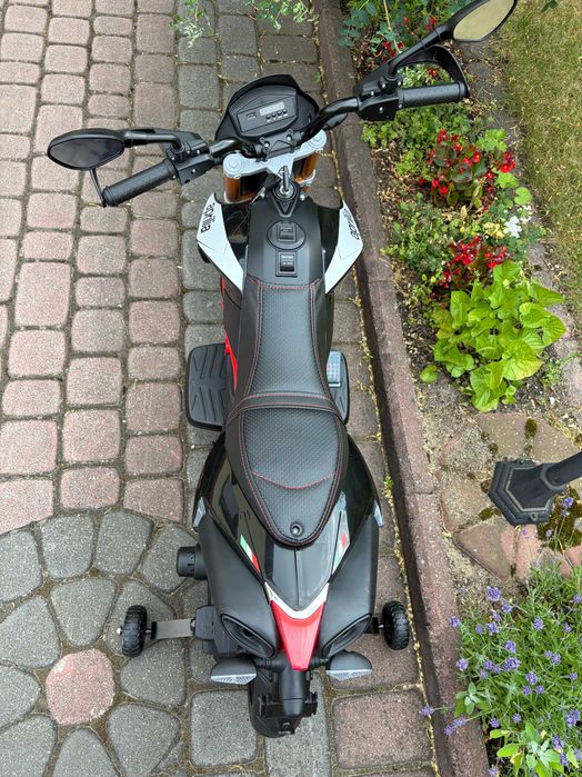 Pojazd na Akumulator Aprilia A007 motor motorek Czarny dla dzieci EVA