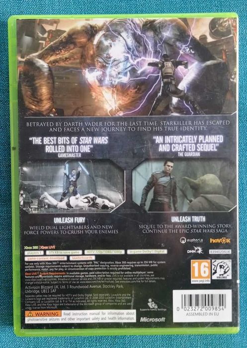Star Wars The Force Unleashed Microsoft Xbox 360