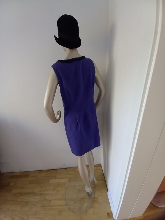 Unikalna sukienka bogato zdobiona wyszywana, naturalny materiał