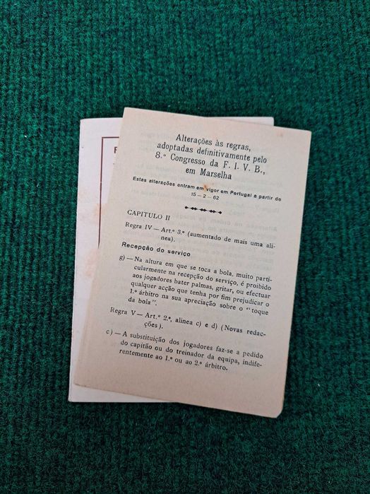 Regras Oficiais de Voleibol (1960) - Federação Portuguesa ee Voleibol
