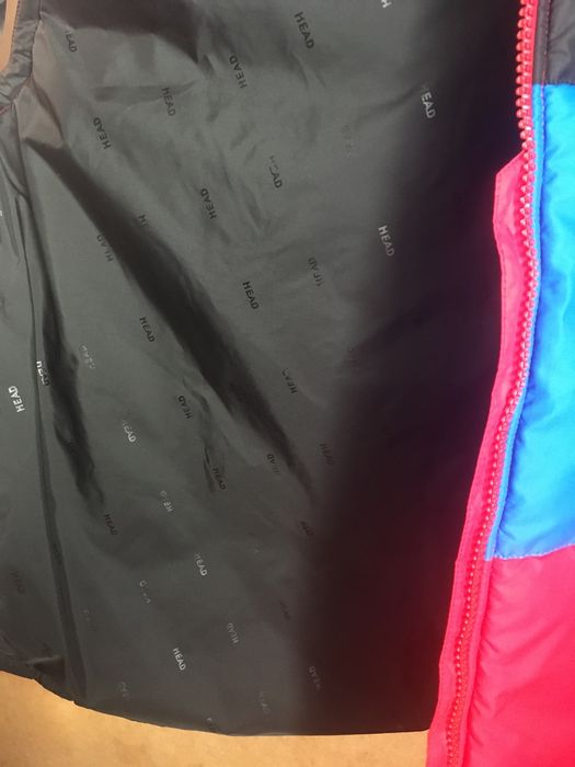 OLDSHOOL ciepła KURTKA BEZRĘKAWNIK HEAD wysoki kołnierz wysoka jakość