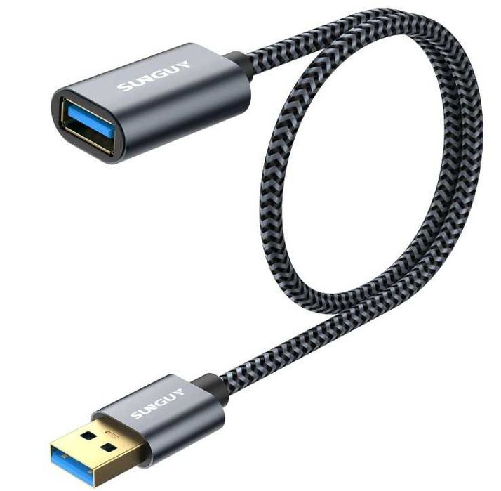 Kabel przedłużający USB A w oplocie 50cm SUNGUY