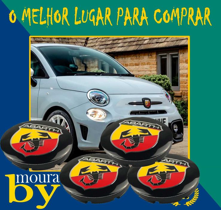 Centro de roda completo Fiat ou abarth de 56mm 60mm 133mm