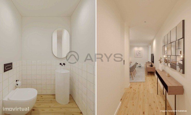 Apartamentos T1 no centro da cidade
