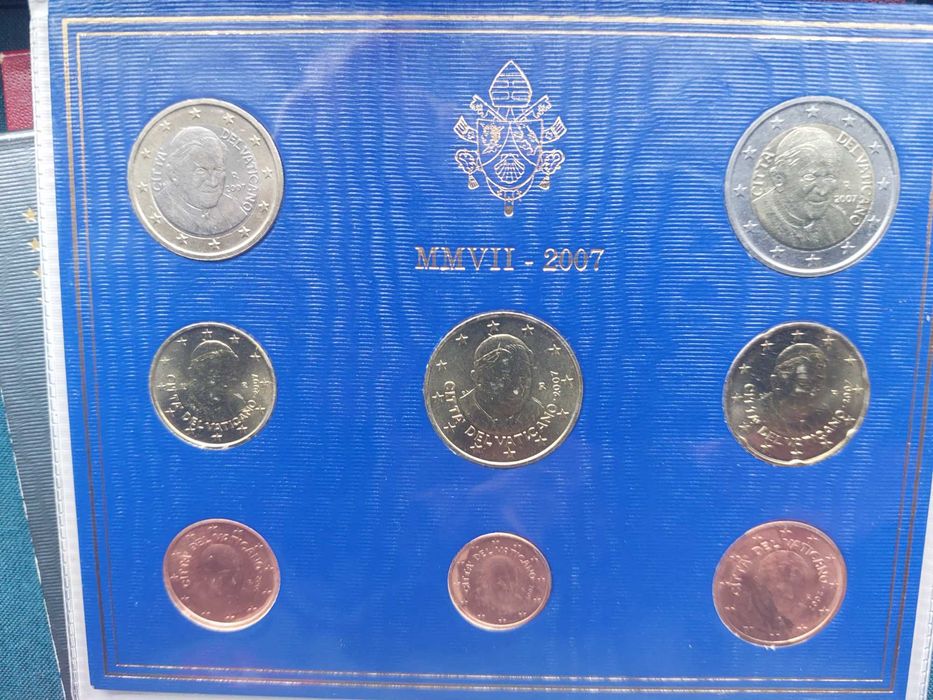 Serie de moedas euro do Vaticano e Mónaco