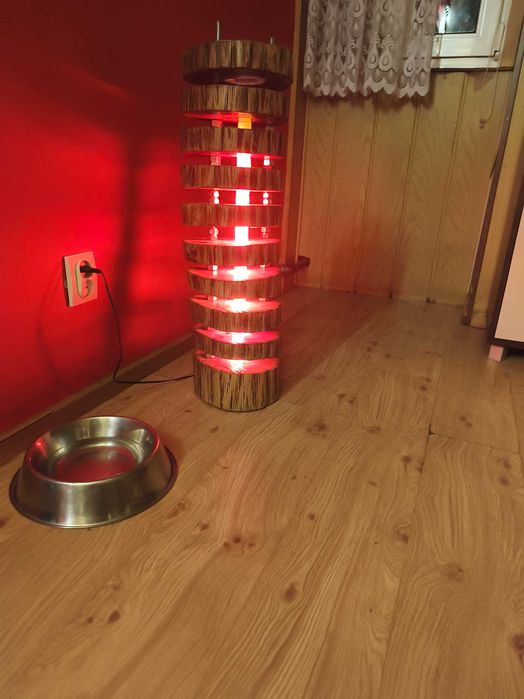 Lampka z drewna debu