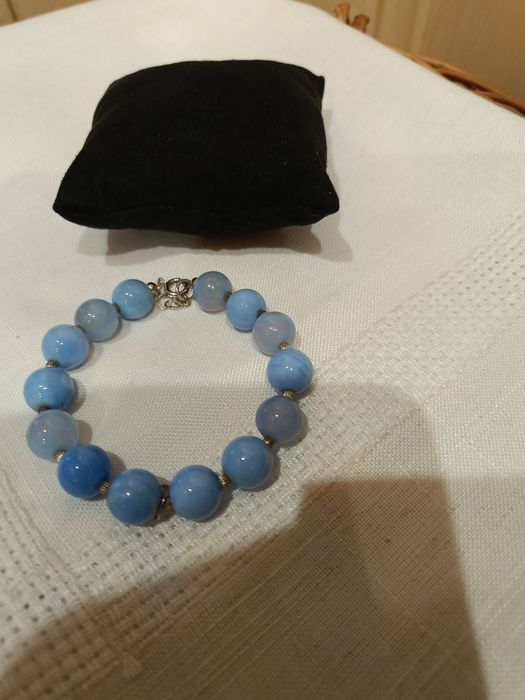 Bransoletka agat blue