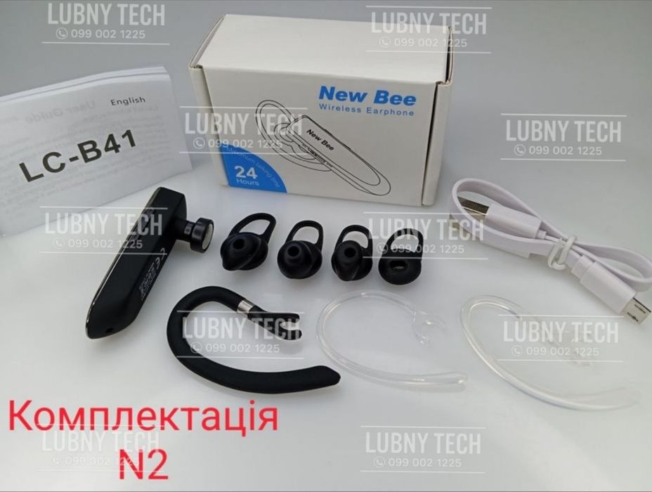 Блютуз Гарнітура New Bee LC B41 з шумозаглушенням Навушник в одне вухо