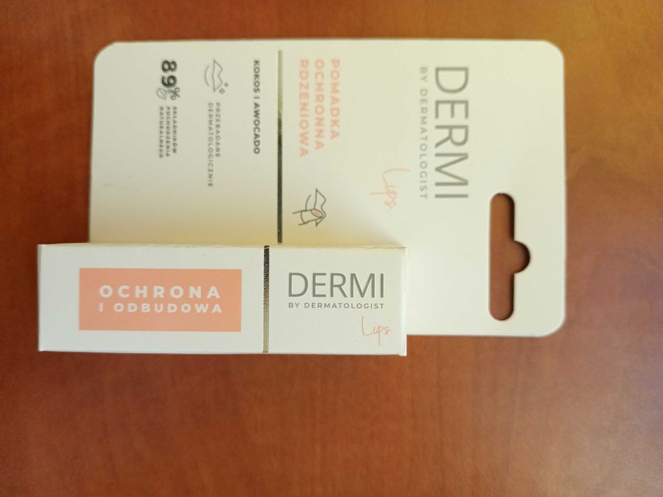 DERMI Lips Pomadka ochronna rdzeniowa Kokos i awokado, 4,4g