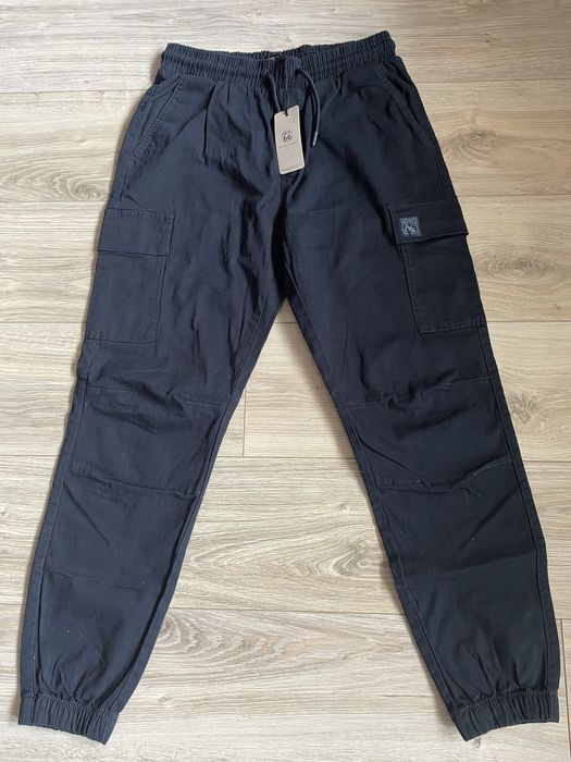 Spodnie bojówki granatowe męskie