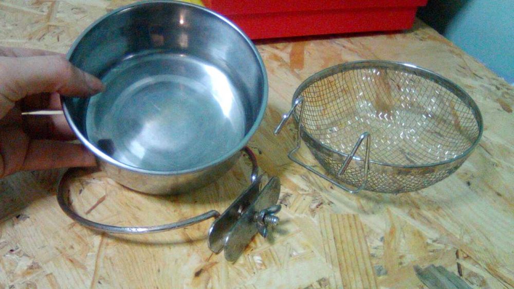 годівниці з нержавійки, аксесуари в клітку вольєр