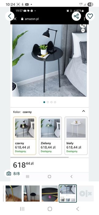 Nowoczesny stolik przyścienny/konsola metal loft