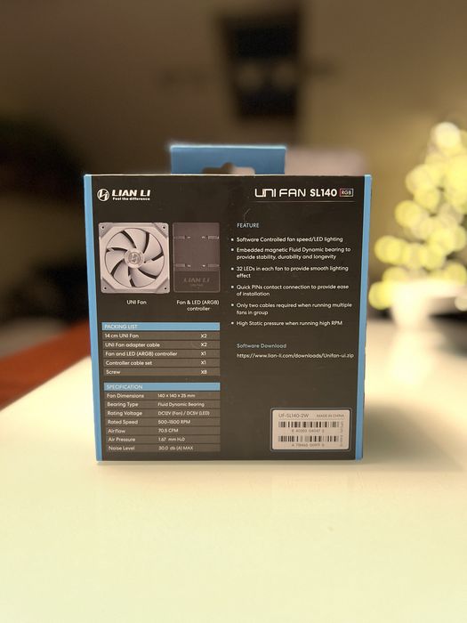 Wentylator Lian Li 140 x 140 mm SL1402Whitecooler