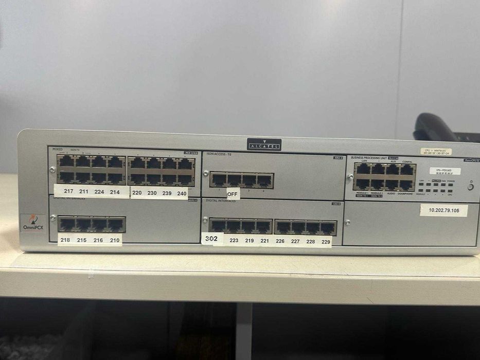 Central telefónica com telefones