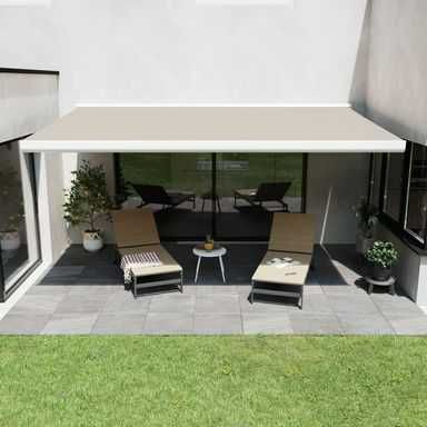 Nowa MARKIZA TARASOWA 500x300 beżowa, elektr. pilot , kaseta , montaż