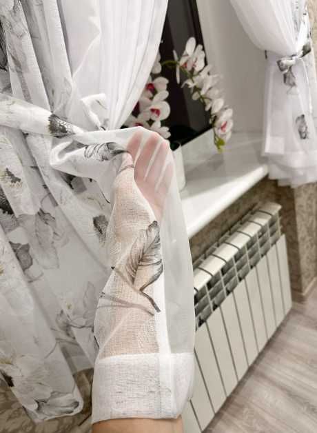 коротка тюль на кухню готова 1.7 висотою на кухню гардини льон штори