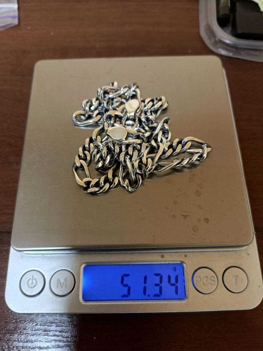 Серебряная цепочка Фигаро, Панцирь со вставками. Ланцюг Фігаро, Панцир