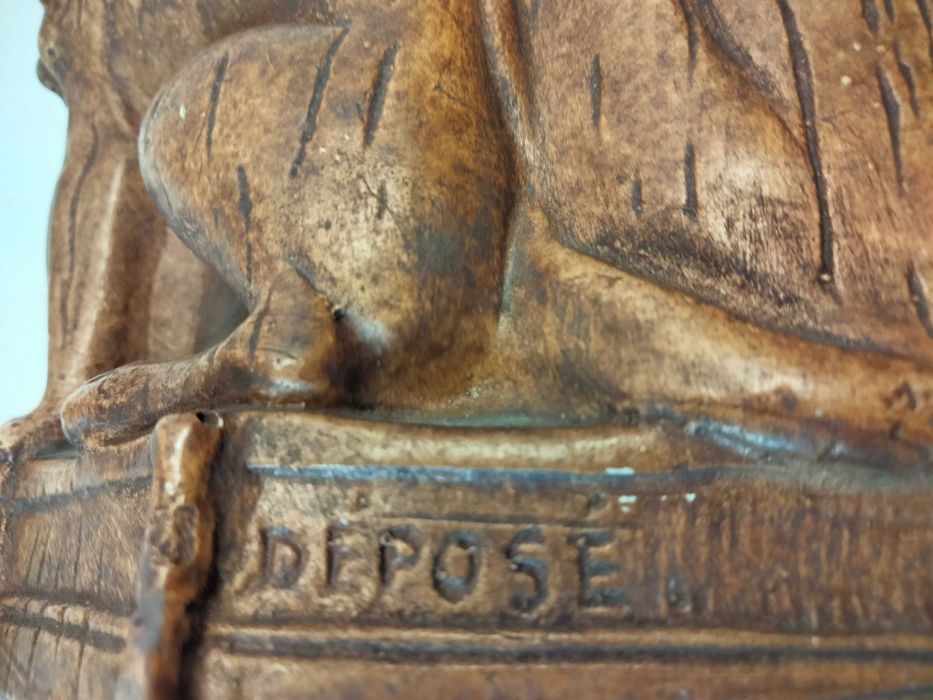 Duża stara figura Matka Boska ,Boża z dzieciątkiem Jezus