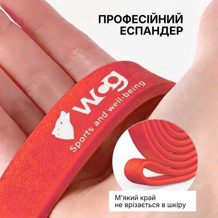 Комплект фітнес-резинок WCG PowerStrip (4 шт.) — Гумові еспандери для тренувань та підтягувань