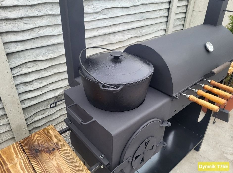 • 5мм! Усилення! ВІД ЗАВОДУ! Мангал Барбекю з пічкою під Казан /Смокер