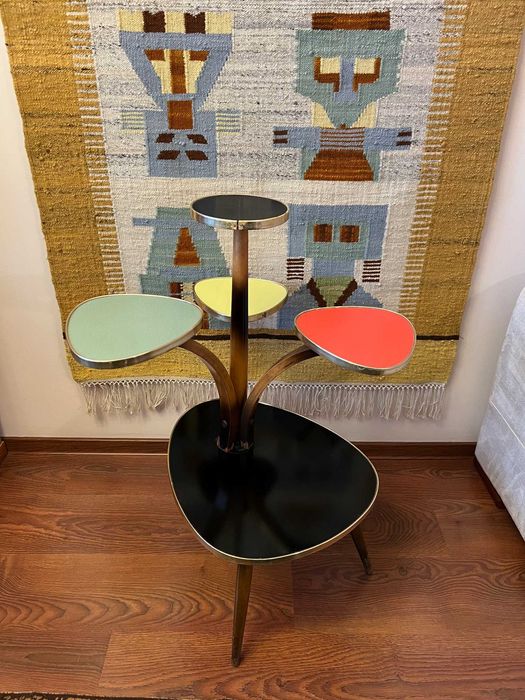 kwietnik lata 60 rockabilly kolorowy łezka patyczaka PRL vintage