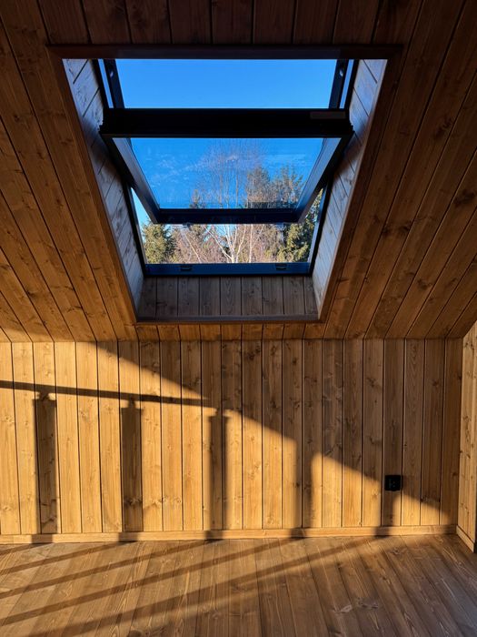 Domek drewniany na zgłoszenie/pozwolenie.