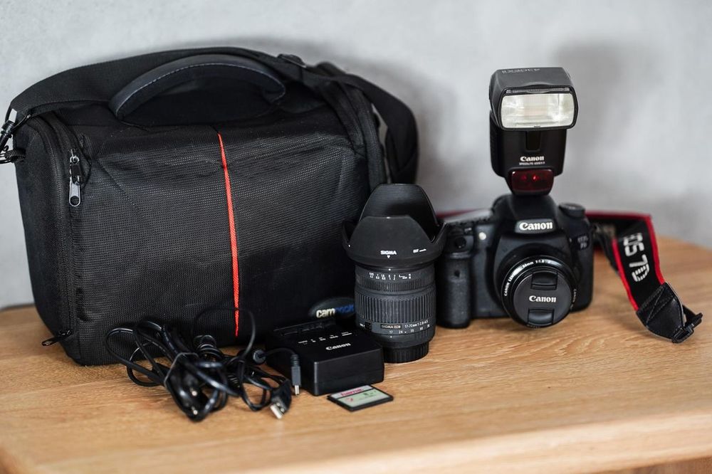 Canon EOS 7D plus obiektywy
