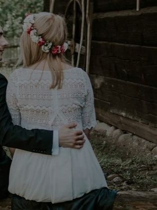 Suknia ślubna ciążowa lub xl dwuczęściowa