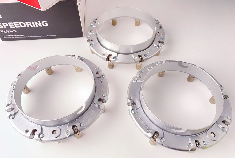 Adaptadores Elinchrom Rotalux Speedring para Flash Elinchrom