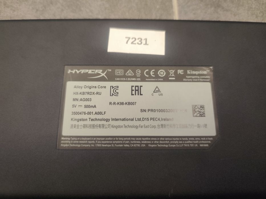 Клавіатура HyperX Alloy Origins Core