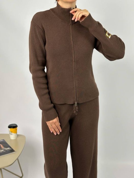 Теплий вʼязаний костюм на блискавці