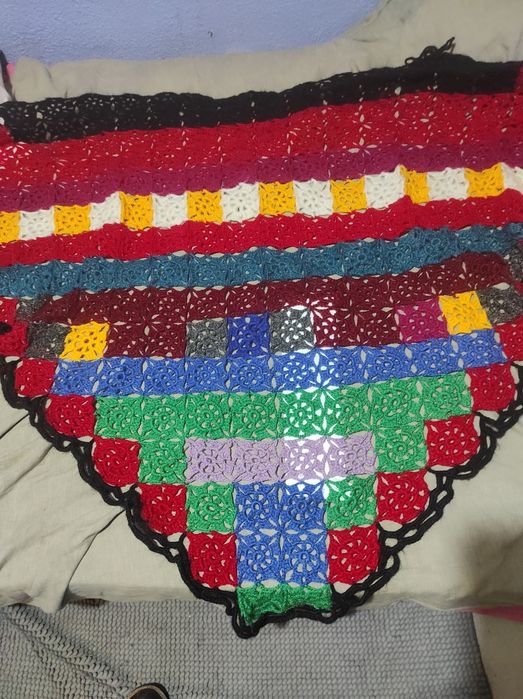 Xaile de trico feito á mão