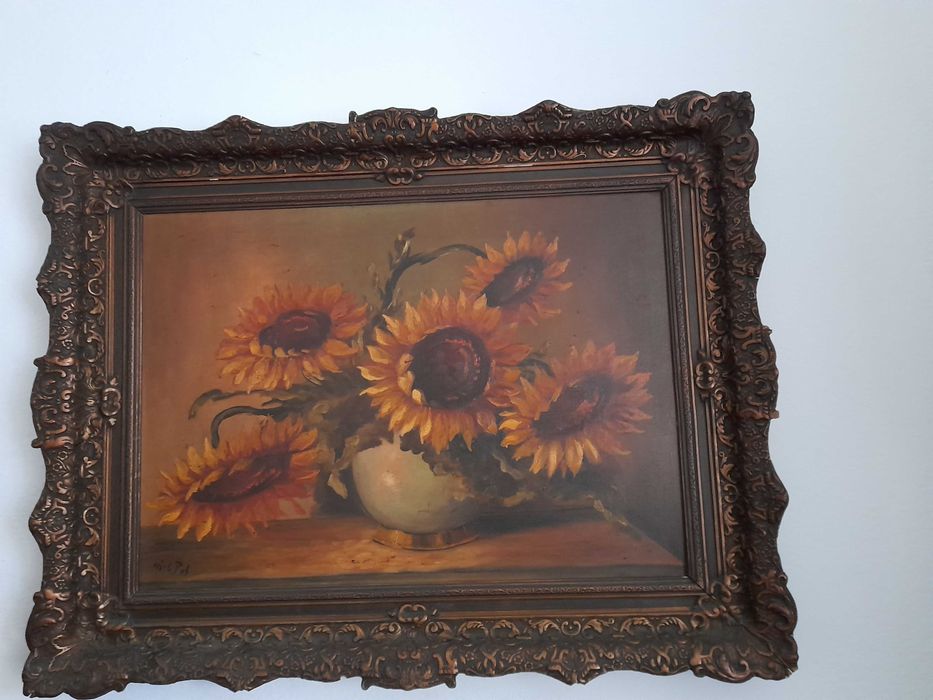 antyczny zabytkowy obraz na płótnie - antyk