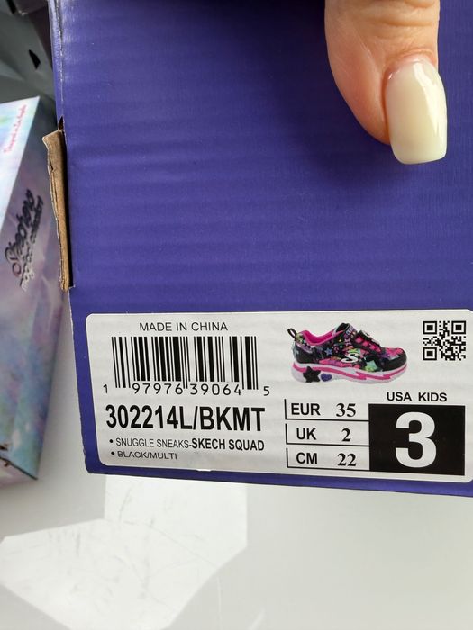 Детские кроссовки на девочку на липучках Skechers SNUGGLE 32/35р