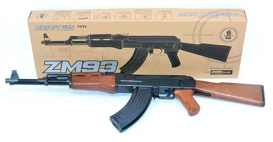 Іграшковий автомат Калашнікова дитячий АК-47 металевий ZM 93 зі знімним прикладом довжина 87 см