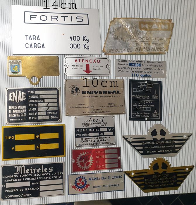 Chapas antigas de empresas