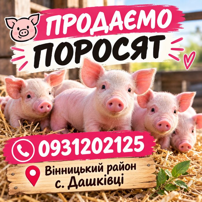 Продаються поросятка